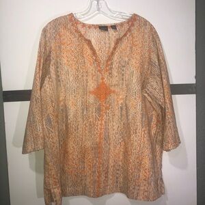Westbound petites embossed 3/4 sleeve tunic